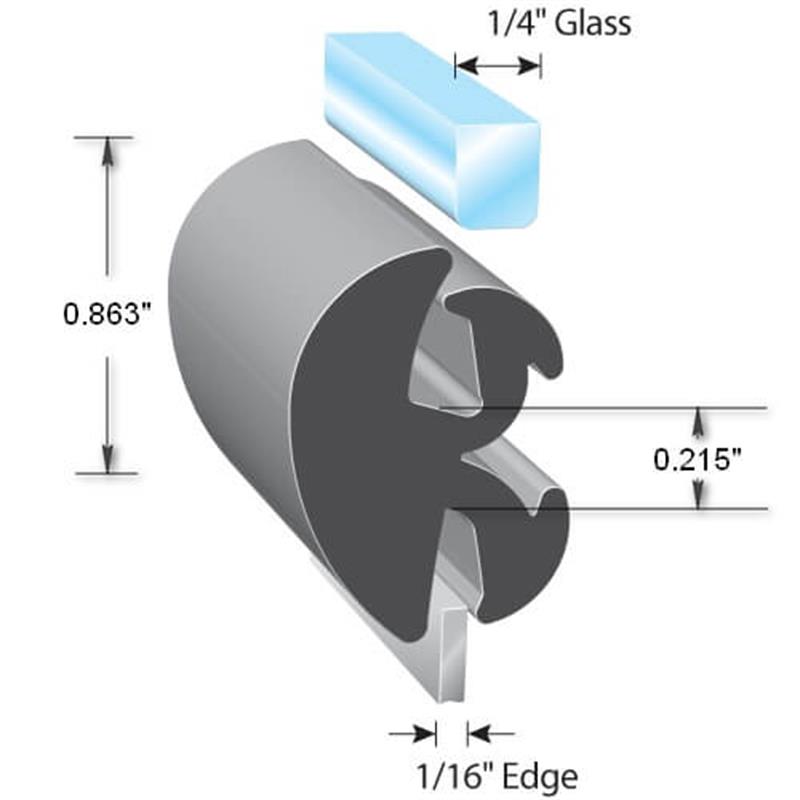 Images of LK1035 with all associated dimensions showing the glass edge and the substrate edge