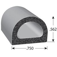 D-Shaped Rubber Seal 135 SERIES RUBBER SEAL with 3M™ Self-Adhesive Tape