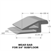 Dimensions for All-in-One Seal RV Slide-Out Wear Bar units for 3/4 inch subfloor