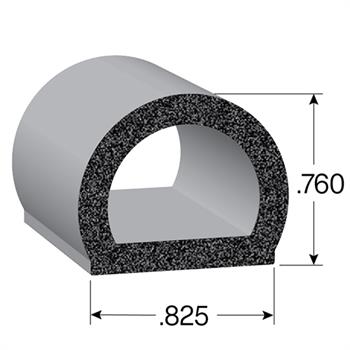 1750 Series D-Shaped Rubber Seal