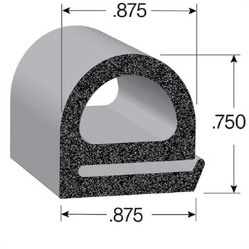 1921 Series D-Shaped Rubber Seal