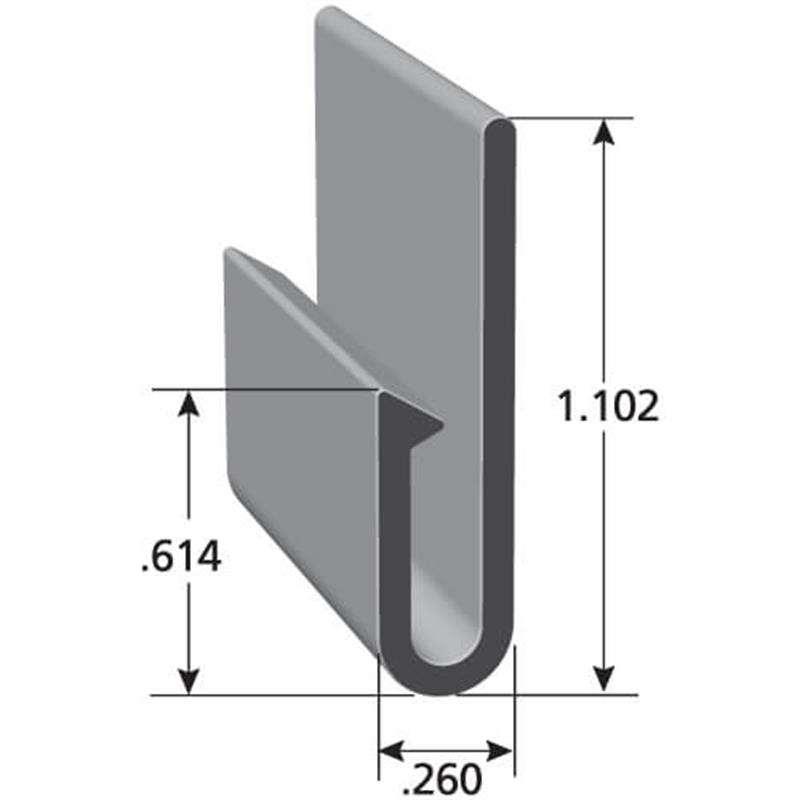 Automotive upholstery clip with measurements