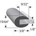 EPDM Rubber Edge Trim for 1/8 Edge Thickness